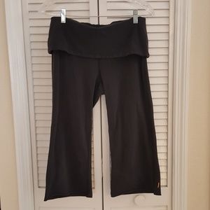 Lucy Yoga Capris, Wide Leg, Sexy Foldover Waist